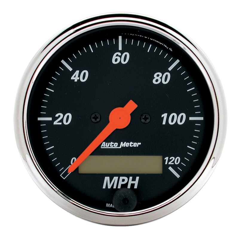 AutoMeter Designer Black 3-1/8in Electronic Programmable 120MPH Speedometer (1487)