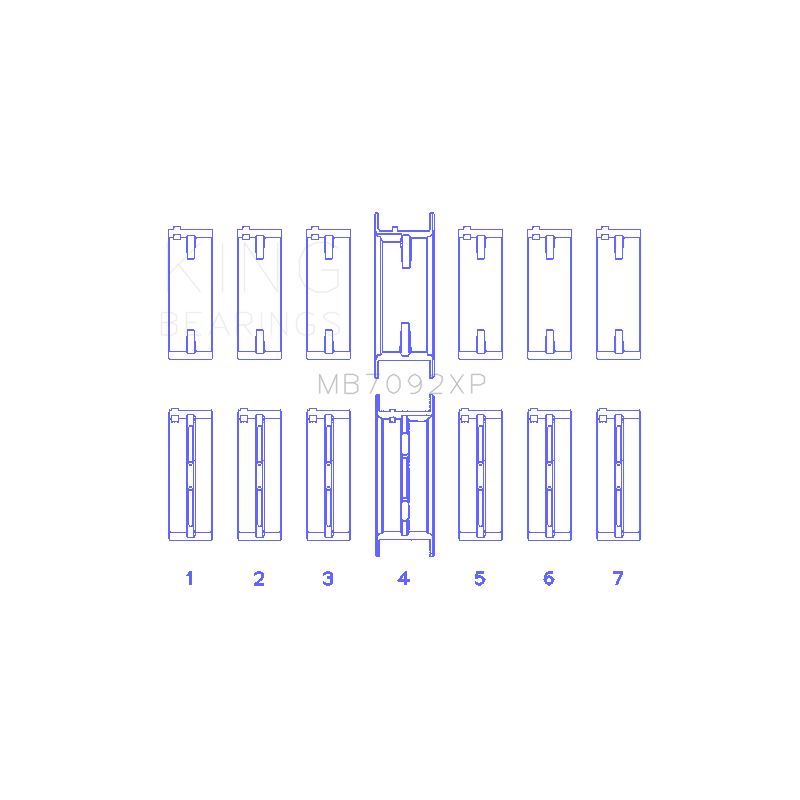 King Engine Bearings Main Bearing Set (MB7092XP)