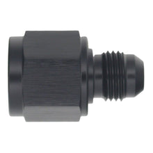 Load image into Gallery viewer, DeatschWerks 8AN Female Flare to 6AN Male Flare Reducer - Anodized Matte Black (6-02-0222-B)