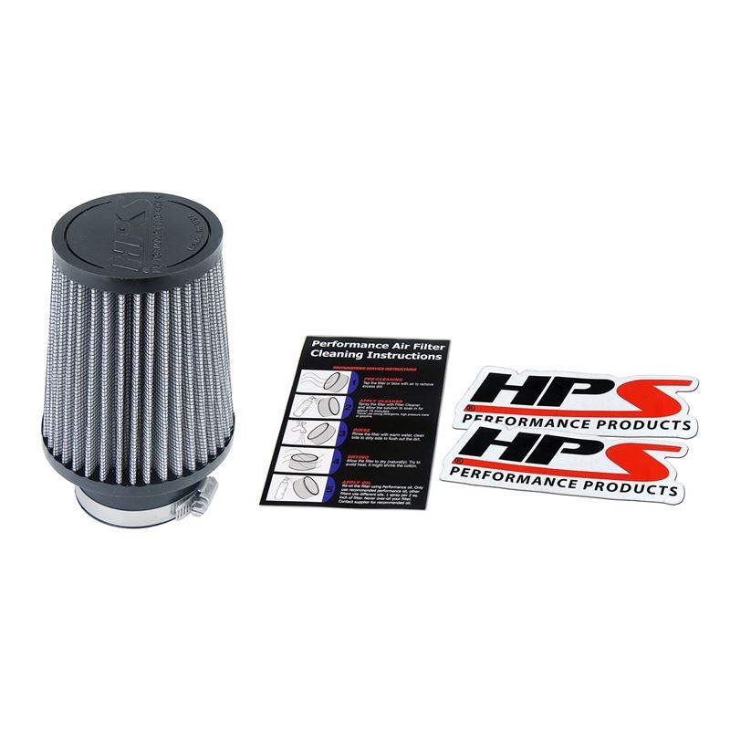 HPS High Flow Performance Air Filter,2.75" Flange ID,7.5" Length,Washable,Reuseable (HPS-4296)