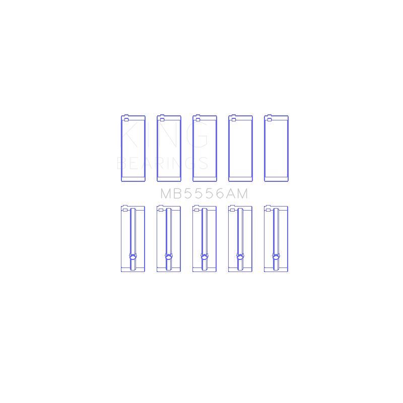 King Engine Bearings Main Bearing Set for 1990-1995 Suzuki Samurai (MB5556AM0.25)