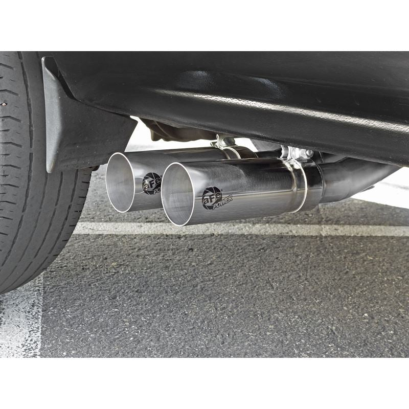 aFe Rebel Series 3 IN to 2-1/2 IN 409 Stainless Steel Cat-Back Exhaust w/ Polish Tip (49-44070-P)