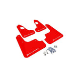 Rally Armor Red Mud Flap/White Logo for 2008-2015 Mitsubishi Lancer (MF10-UR-RD/WH)