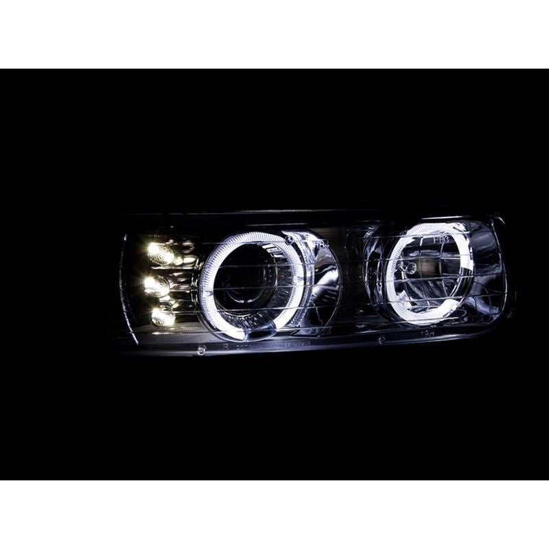 ANZO USA 1999-2002 Chevrolet Silverado 1500 Projector Headlights w/ Halo Chrome (111190)