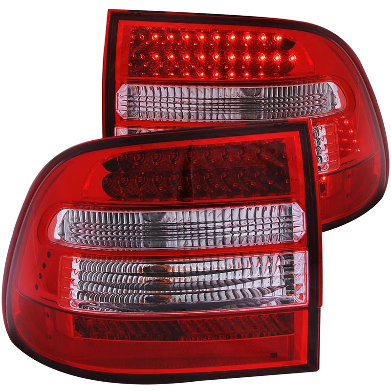 ANZO USA 2003-2006 Porsche Cayenne LED Taillights Red/Clear (321170)