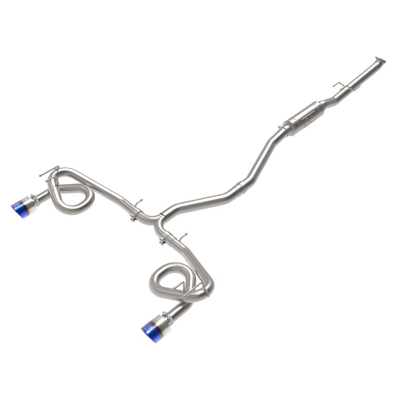 Takeda 2-1/2 IN to 3 IN 304 Stainless Steel Cat-Back Exhaust w/ Blue Flame Tip (49-36630-L)