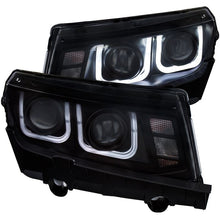 Load image into Gallery viewer, ANZO USA 2014-2015 Chevrolet Camaro Projector Headlights w/ U-Bar Black (121508)