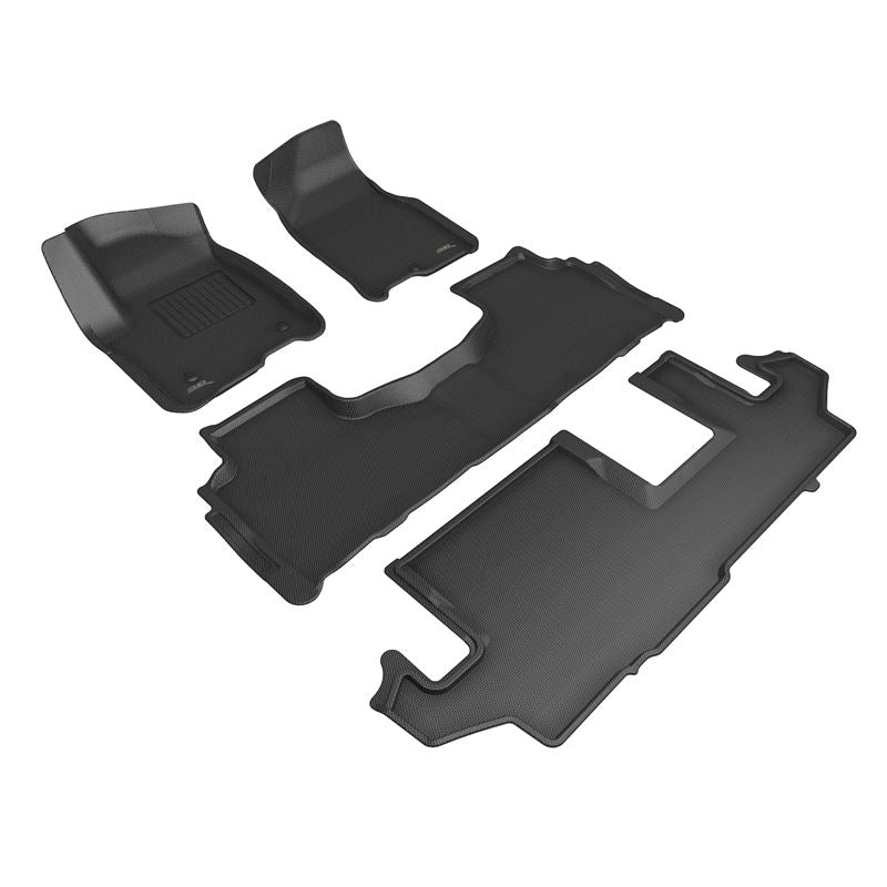 3D Maxpider 21-23 Chevrolet Suburban Kagu Floor Mat- Black R1 R2 R3 (L1CH09801509)