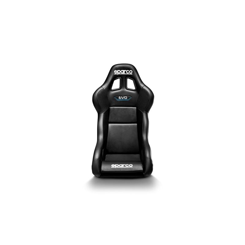 Sparco EVO QRT Racing Seats, Black/Black Leatherette with Black Stitch (008007RNRSKY)