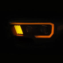 Load image into Gallery viewer, ANZO USA 2016-2017 Toyota Tacoma Projector Headlights w/ Plank Style Switchback Black w/ Amber w/ DRL (111397)