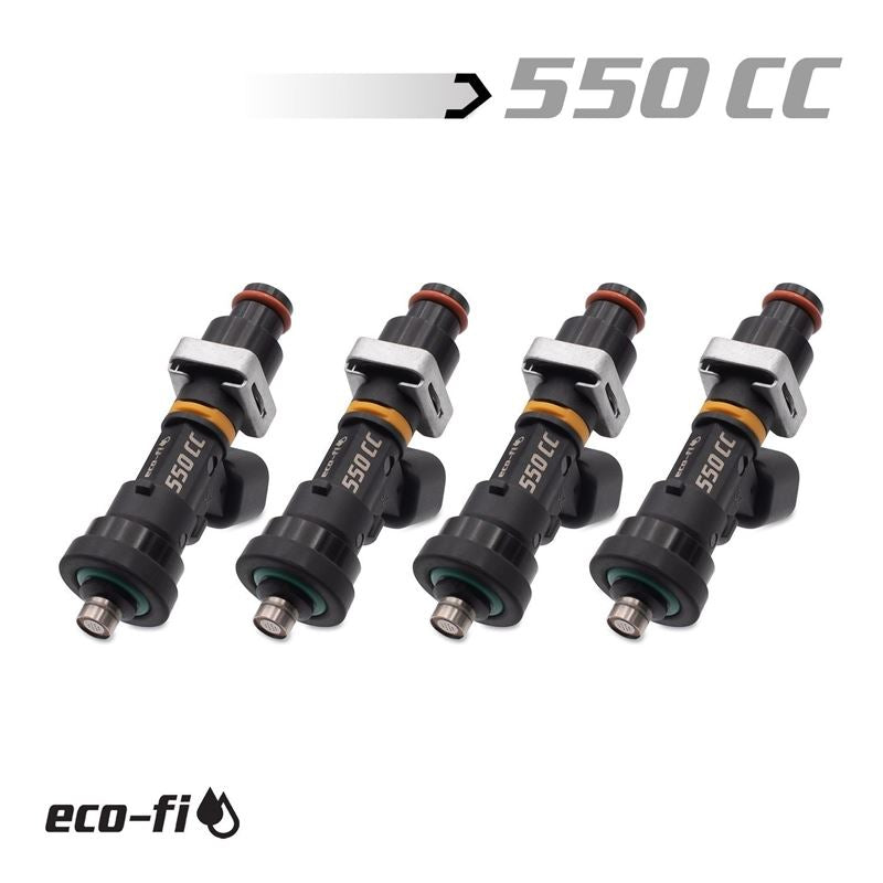 Blox Racing Eco-Fi Street Injectors 550cc/min w/1/2in Adapter Honda B/D/H Series (Single Injector) (BXEF-06514.11-550-SP)