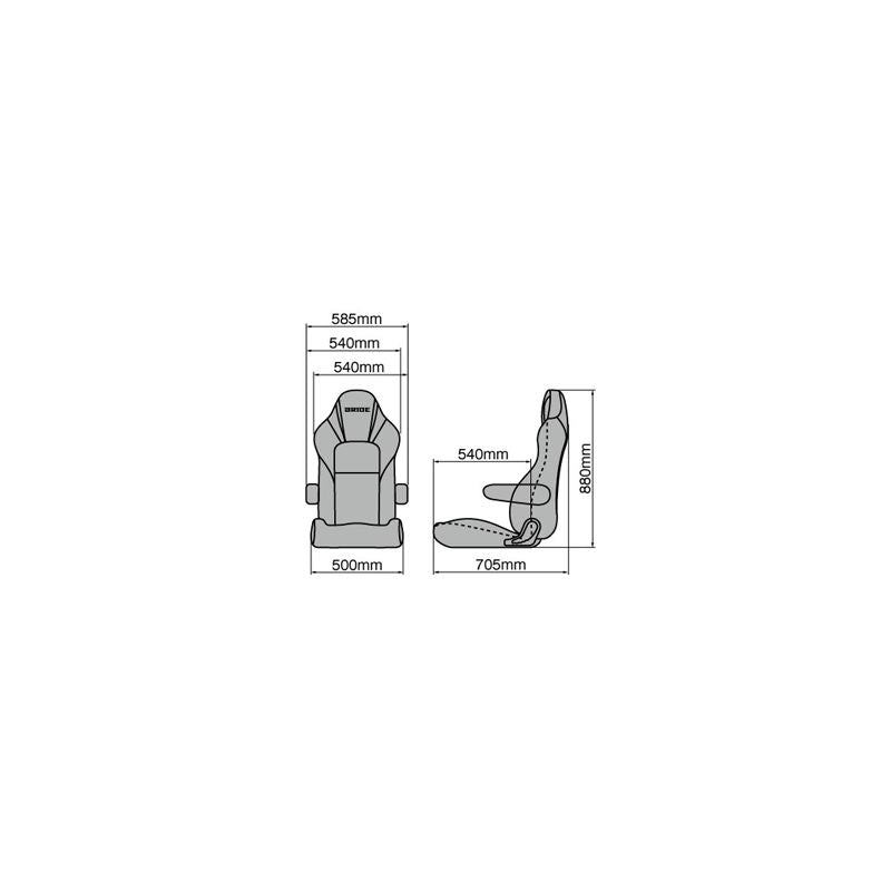 Bride STREAMS CRUZ- Heater Reclining Seat, Black (I35ASN)