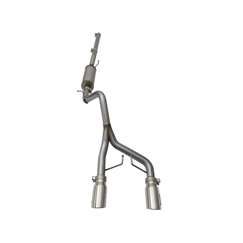 aFe Rebel Series 2-1/2in 409 Stainless Steel Cat-Back Exhaust System w/Polished Tip (49-48056-P)