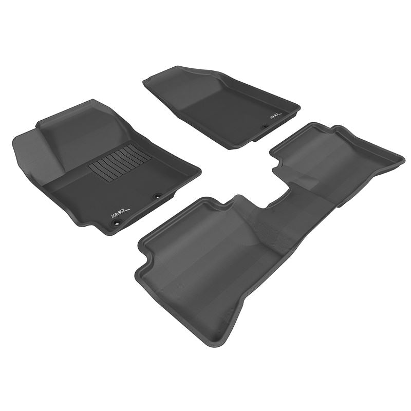 3D Maxpider KAGU Floor Mat, BLACK, 1ST ROW/2ND ROW (L1KA01401509)