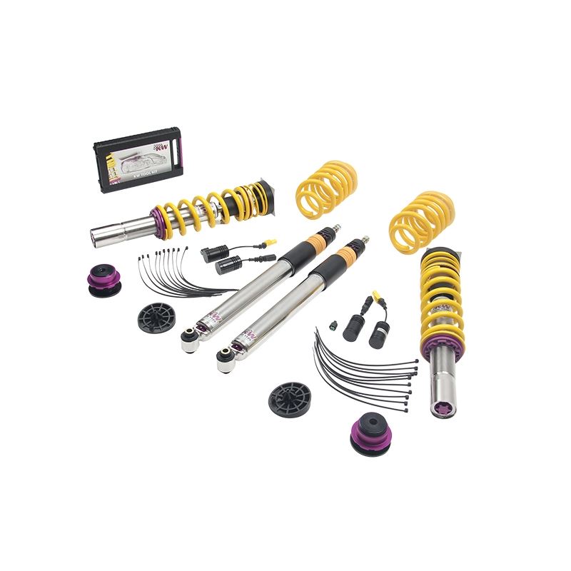 KW Suspension Coilover Kit V3 Bundle for Audi A4 (B9) Sedan 2WD w/ electronic dampers (352100AW)