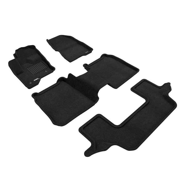 3D Maxpider ELEGANT Floor Mat, BLACK, 1ST ROW/2ND ROW/3RD ROW (L1FR05104709)