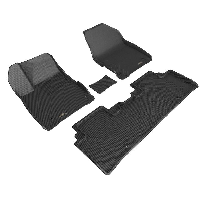 3D Maxpider KAGU Floor Mat, BLACK, 1ST ROW/2ND ROW (L1KA07101509)