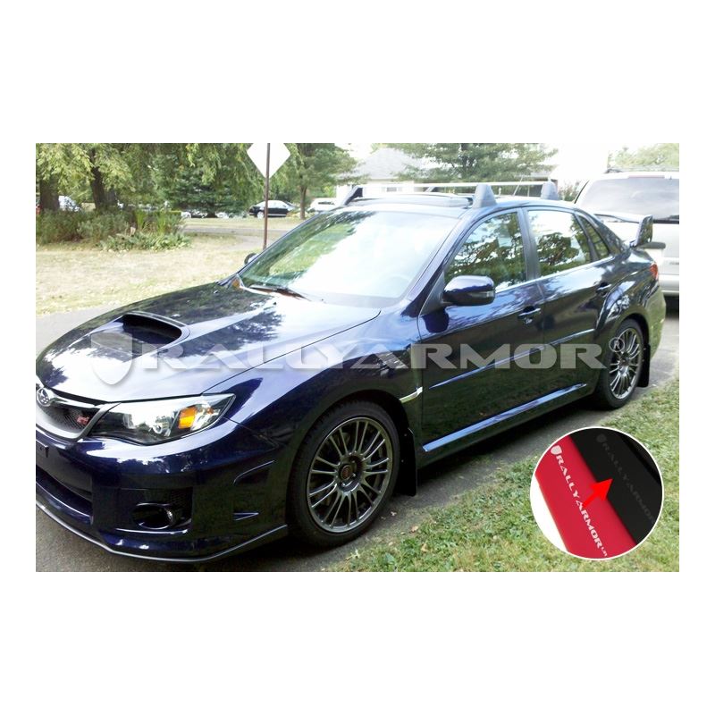 Rally Armor Black Mud Flap/Grey Logo for 2011-2014 Subaru Impreza (MF19-UR-BLK/GRY)