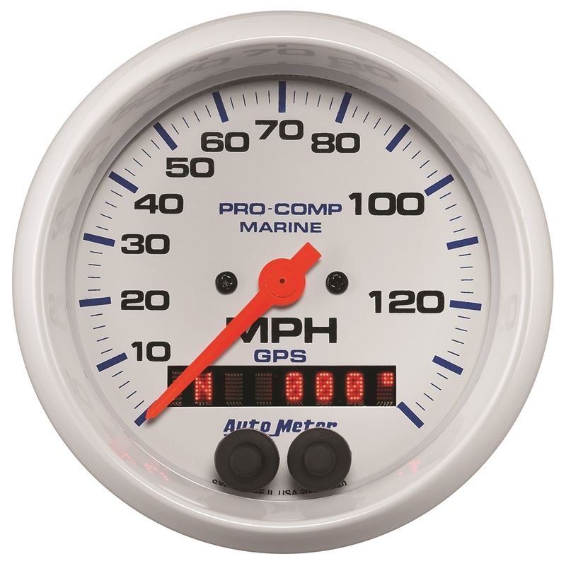 AutoMeter Gauge GPS Speedometer 3-3/8in 140 MPH Marine White Gauge (200638)