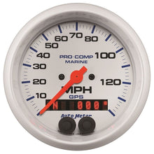 Load image into Gallery viewer, AutoMeter Gauge GPS Speedometer 3-3/8in 140 MPH Marine White Gauge (200638)