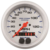 AutoMeter Gauge GPS Speedometer 3-3/8in 140 MPH Marine White Gauge (200638)