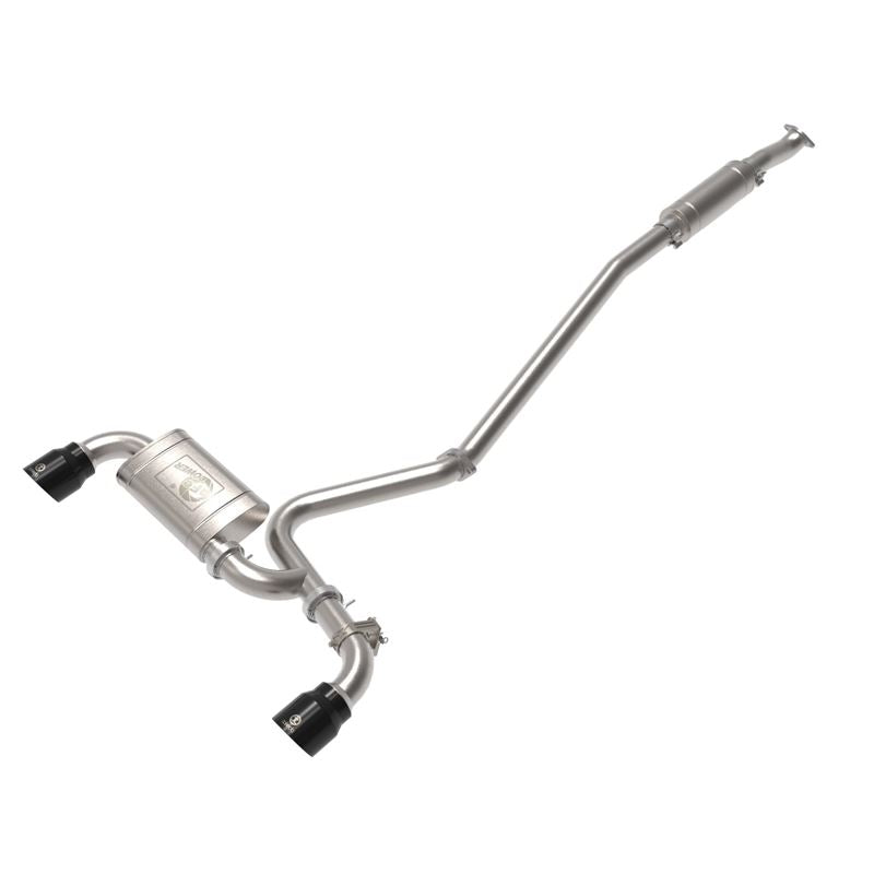 Takeda 3 IN 304 Stainless Steel Cat-Back Exhaust w/ Black Tips (49-37033-B)