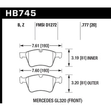 Load image into Gallery viewer, Hawk Performance Performance Ceramic Brake Pads (HB745Z.777)