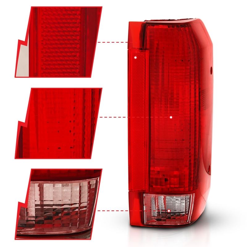 ANZO USA Tail Light Assembly, Red/Clear Lens, OE Replacement, (311306)