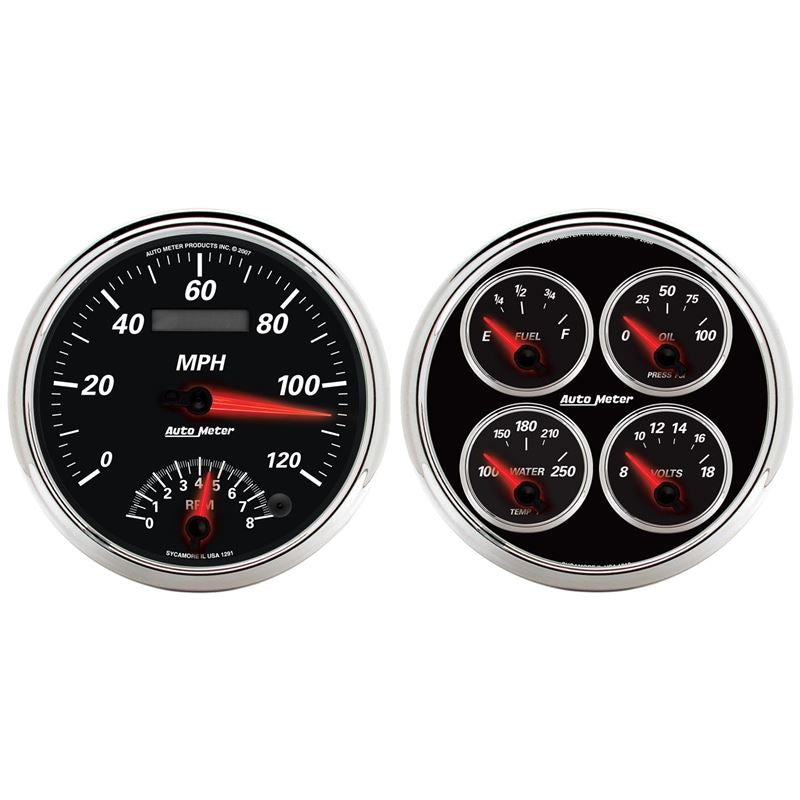 AutoMeter 5inch Kit Box - Tach Speedo Combo / Oil Pressure / Water Temp / Volt / Fuel Level (1204)