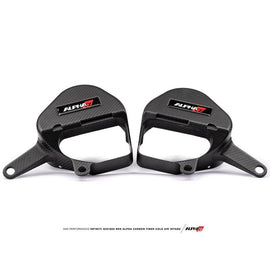 AMS Performance Infiniti Q50 / Q60 Red ALPHA Matte Carbon Intake Covers (ALP.28.06.0004-1)