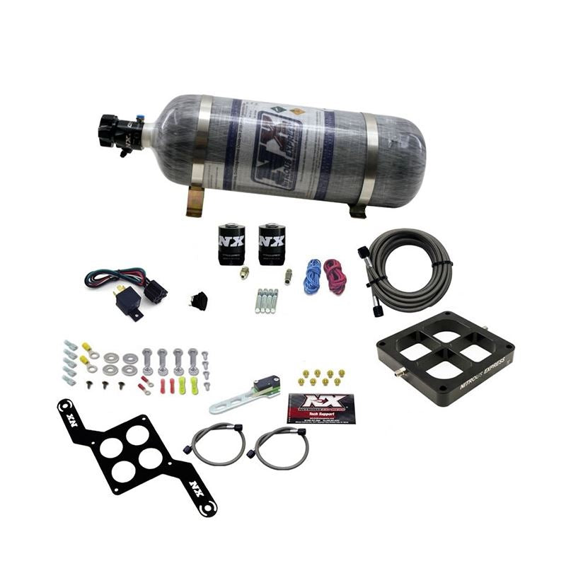 Nitrous Express Dominator Single Entry Billet Crossbar Stage 6 Nitrous Kit (50-300HP) w/Comp Bottle (63070-12)
