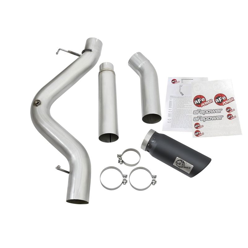 aFe ATLAS 5 IN Aluminized Steel DPF-Back Exhaust System w/Black Tip (49-04081-B)