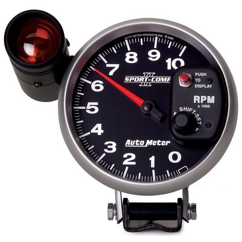 AutoMeter Sport-Comp II 5 inch 0-10000 RPM Pedestal Mount Tachometer Shift-Lite (3699)