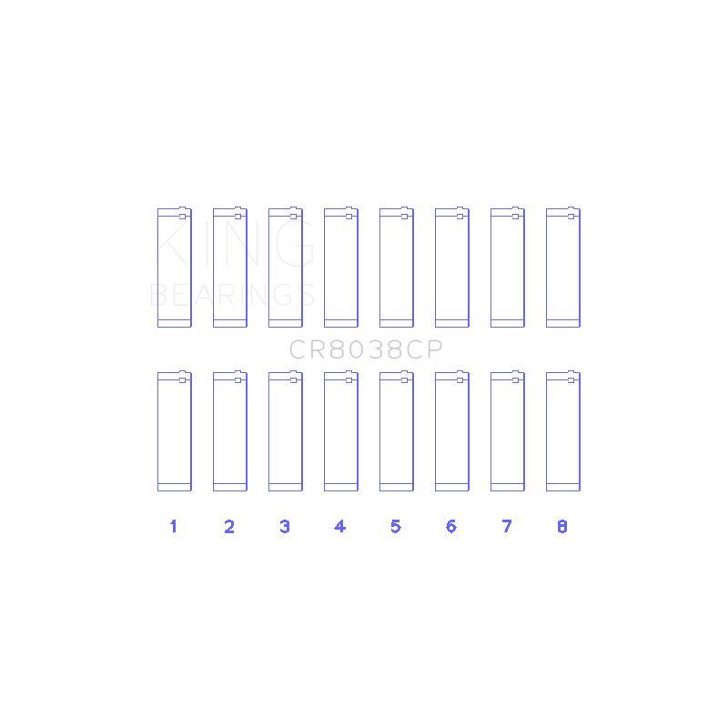 King Engine Bearings Connecting Rod Bearing Set for 2008-2012 International 1652SC (CR8038CP0.25)