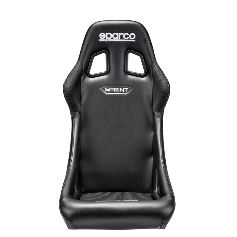 Sparco Sprint Racing Seats, Black/Black Leatherette with Black Stitch (008235NRSKY)