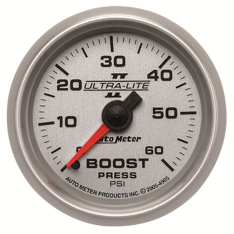 AutoMeter Ultra-Lite II 52mm 0-60 PSI Mechanical Boost Gauge (4905)