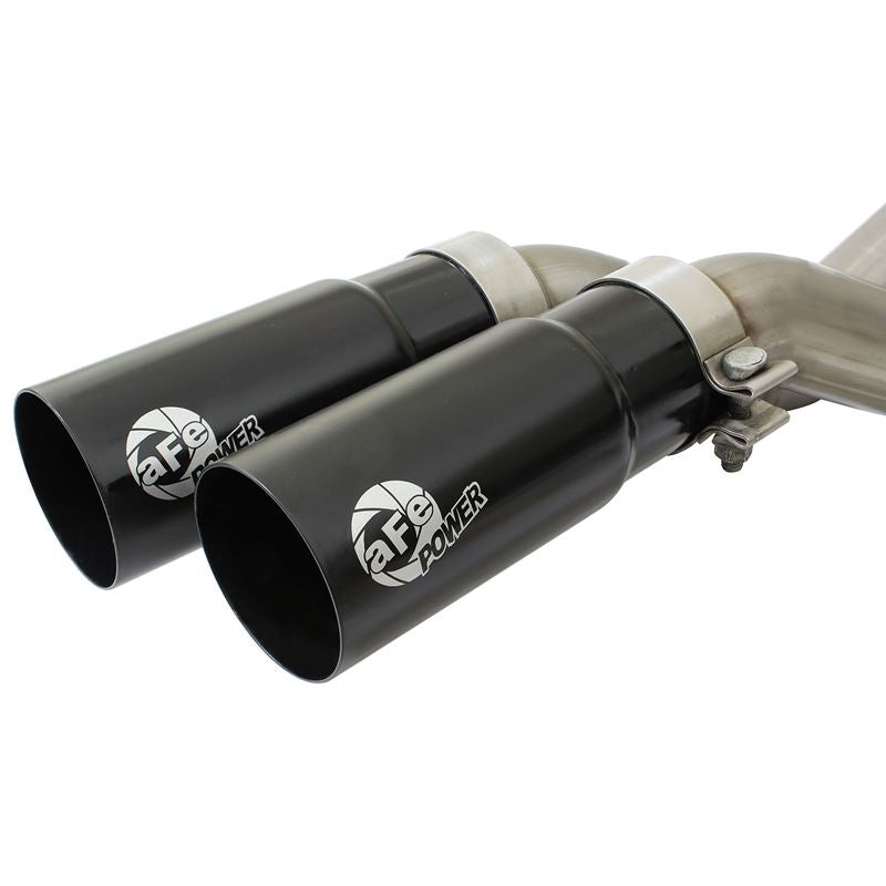 aFe Rebel Series 3 IN to 2-1/2 IN 409 Stainless Steel Cat-Back Exhaust w/Black Tip (49-43071-B)