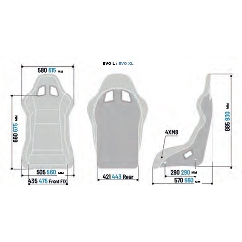 Sparco EVO Seat XL QRT (008015GNR)