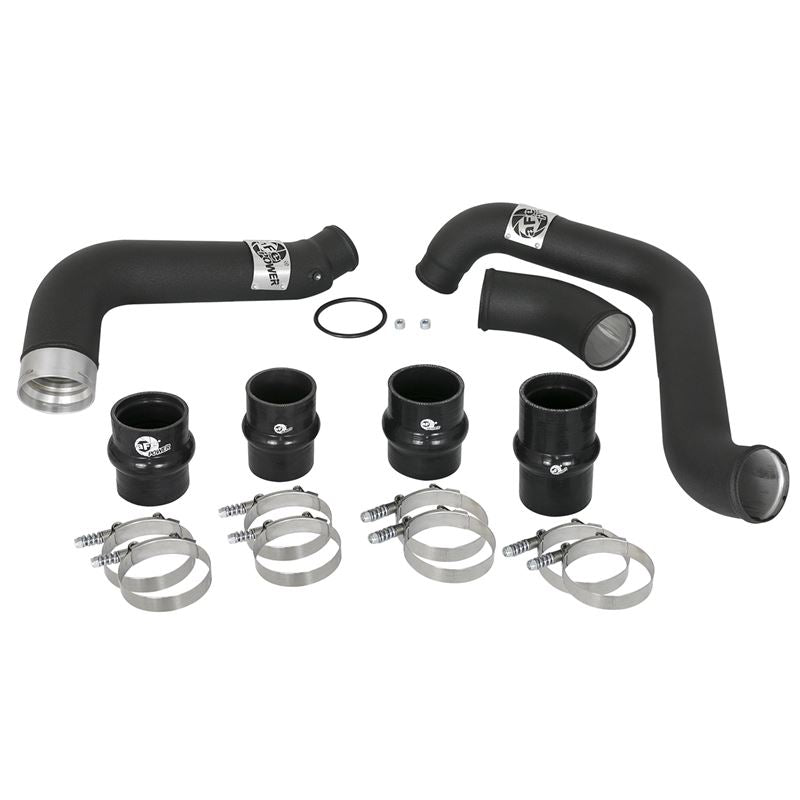 aFe BladeRunner 3 IN and 3-1/2 IN Aluminum Hot and Cold Charge Pipe Kit Black (46-20334-B)