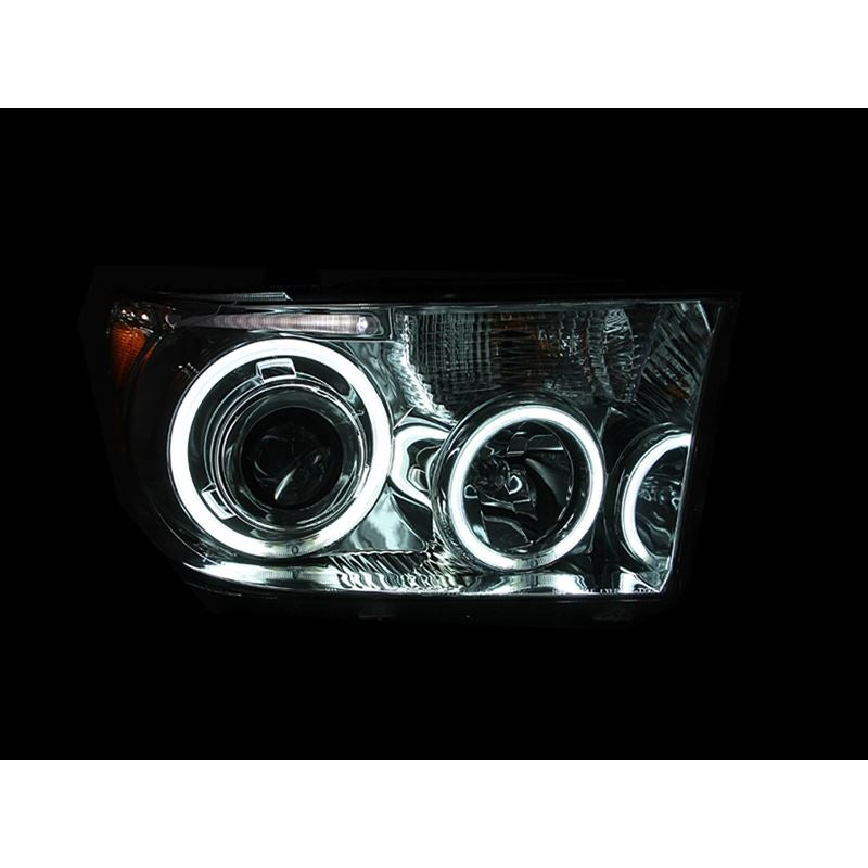 ANZO USA 2007-2013 Toyota Tundra Projector Headlights w/ Halo Black (CCFL) (111174)