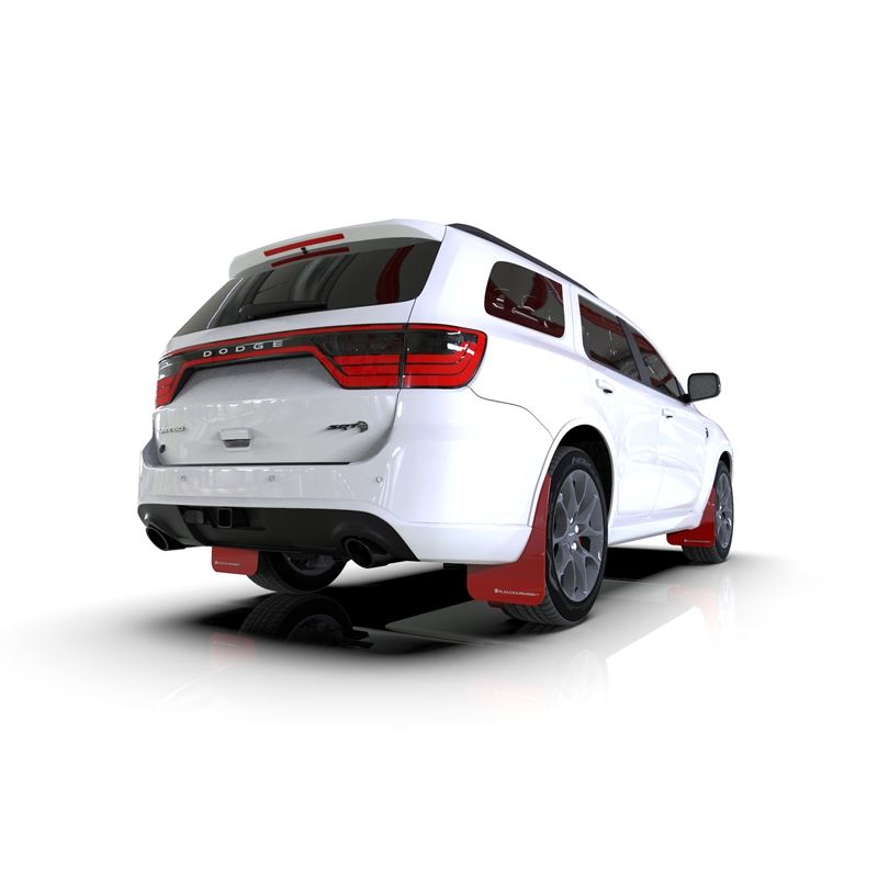 Rally Armor Red UR Mud Flap White Logo for 2016-2022 Dodge Durango (MF55-UR-RD/WH)