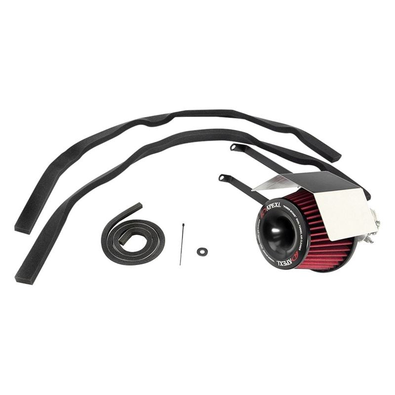 APEXiÂ® Power Metal Polished Short Ram Air Intake System with Red Filter (508-T036)