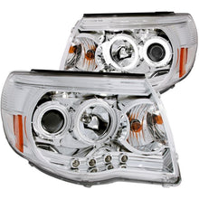 Load image into Gallery viewer, ANZO USA 2005-2011 Toyota Tacoma Projector Headlights w/ Halos Chrome (121281)