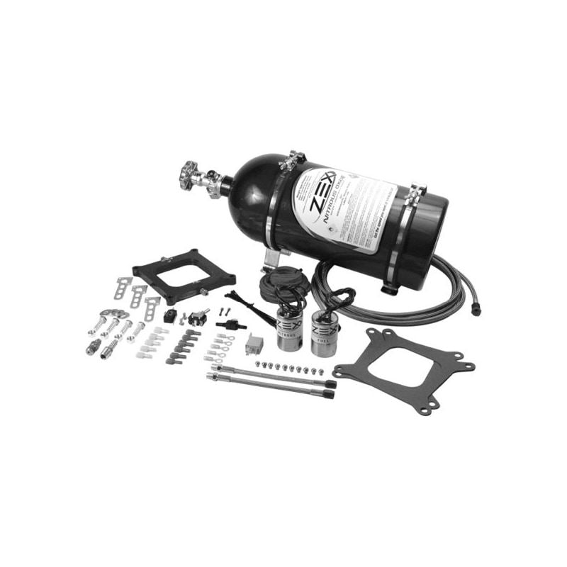 ZEX Square Flange Perimeter Plate Nitrous System with Polished Bottle (82040P)