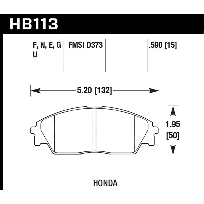 Hawk Performance ER-1 Disc Brake Pad (HB113D.590)