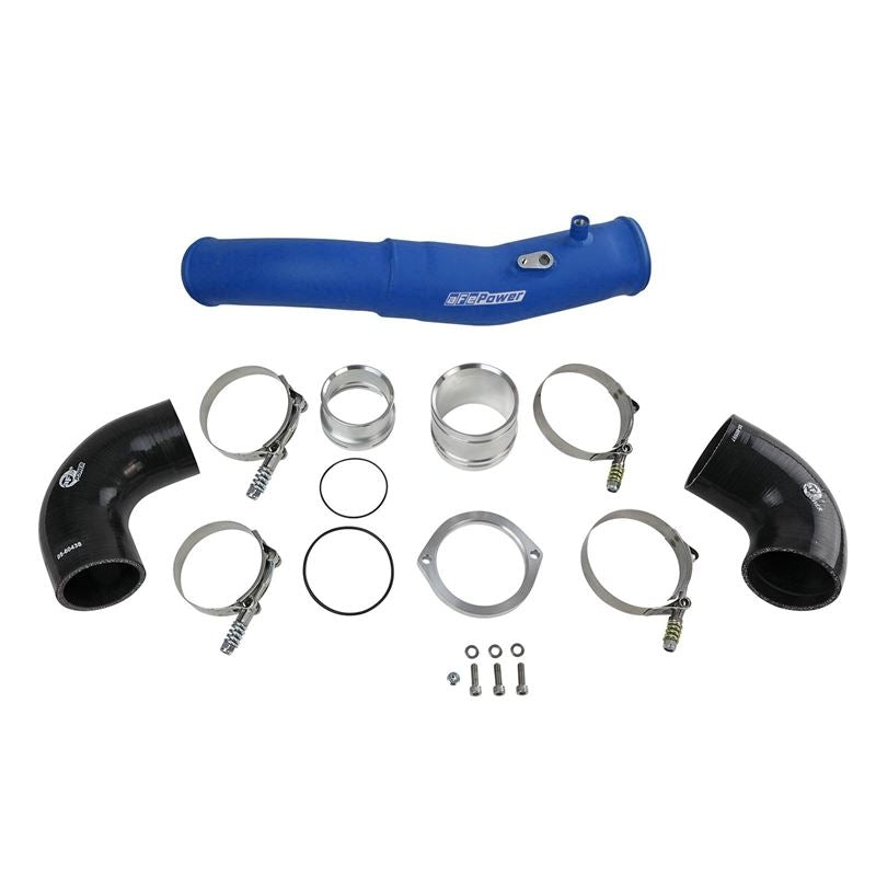 aFe Power 2-1/2 IN to 3 IN Aluminum Hot-Side Charge Pipe Blue for 2020-2021 BMW Z4(46-20408-L)