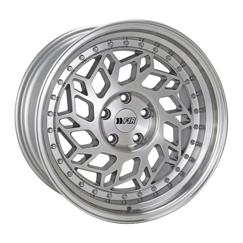 F1R R32 18x8.5 - Machine Silver/ Polish Lip Wheel