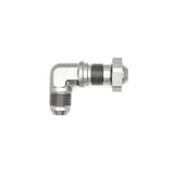 Deatschwerks 8AN Male Flare to 8AN Male Flare Bulkhead Adapter 90-degree (incl Nut) (6-02-0711)