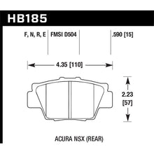 Load image into Gallery viewer, Hawk Performance Blue 9012 Brake Pads (HB185E.590)