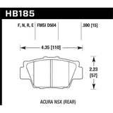 Hawk Performance Blue 9012 Brake Pads (HB185E.590)